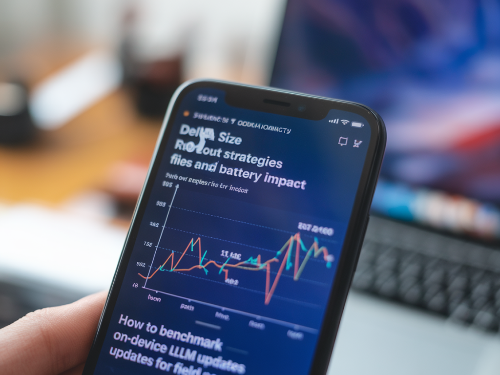 How to benchmark on-device llm updates for field apps: delta size, rollout strategies, and battery impact