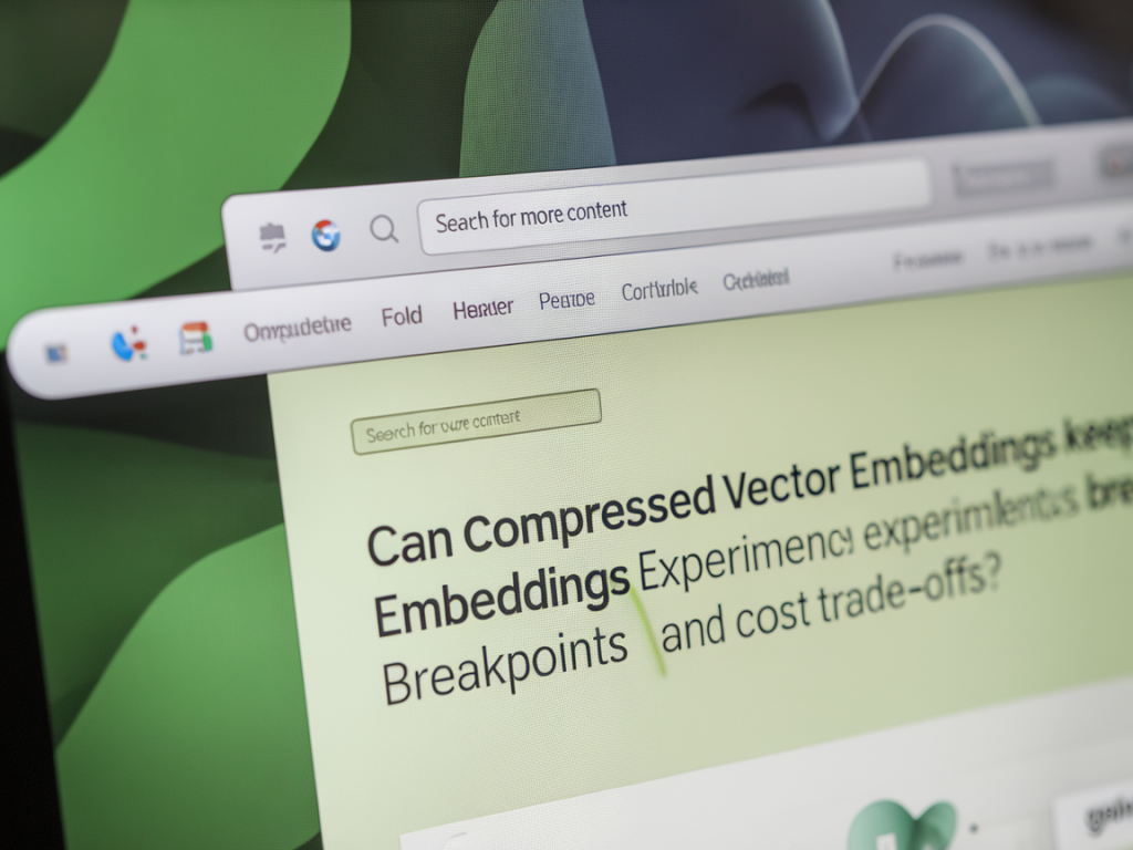 Can compressed vector embeddings keep search relevance? experiments, breakpoints, and cost trade-offs